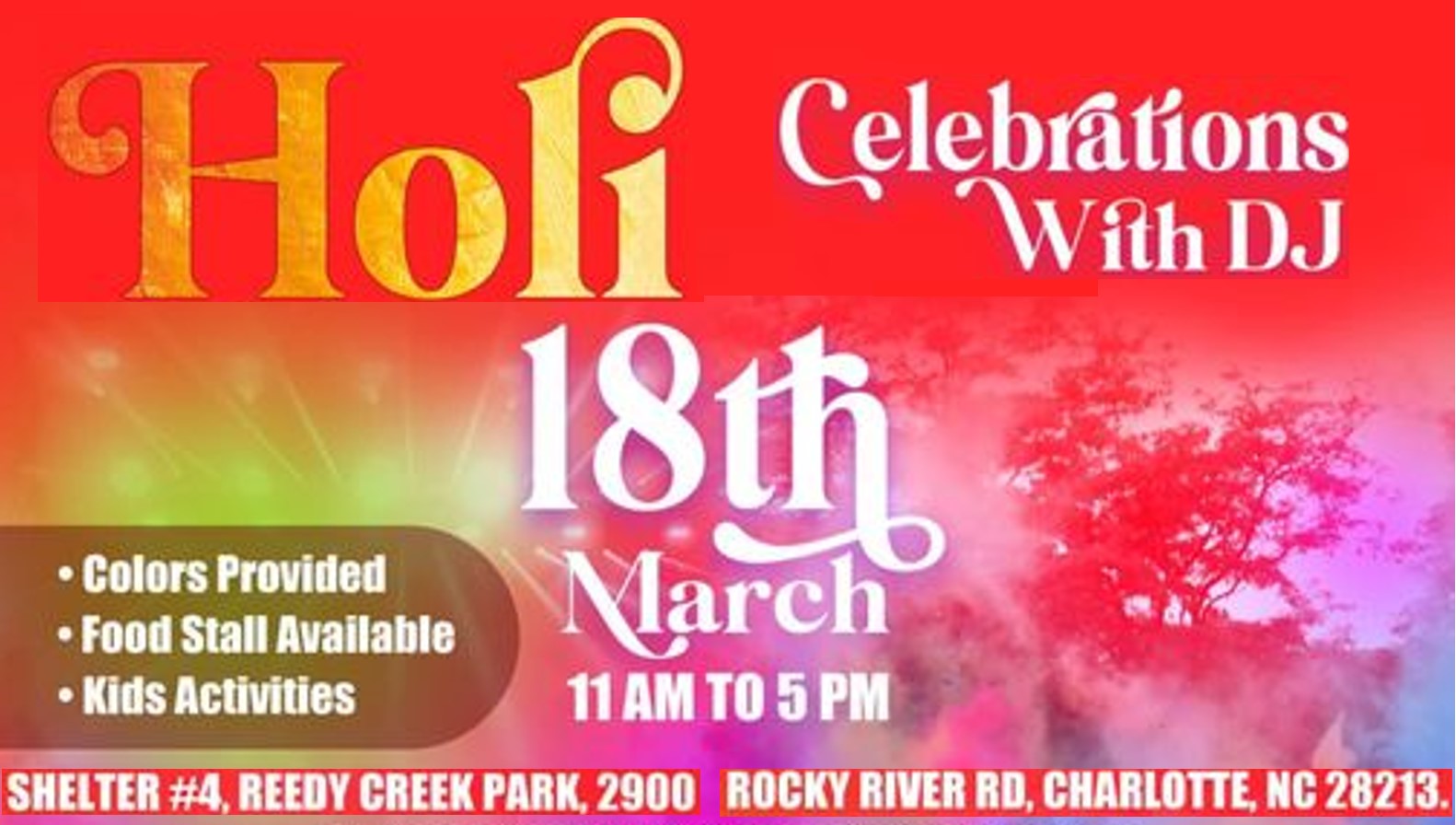 Holi Celebration - March 18th 2023